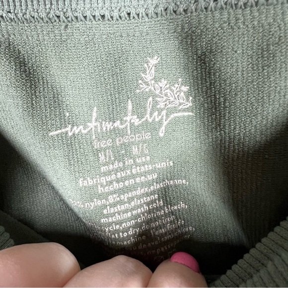 Free People Intimately Green High Rise Seamless Bike Shorts - Picture 3 of 4